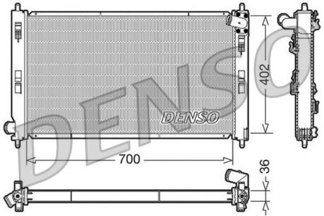 Радіатор двигуна DENSO DRM45029