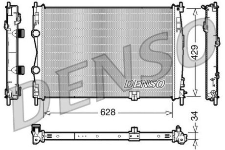Радіатор двигуна DENSO DRM46017