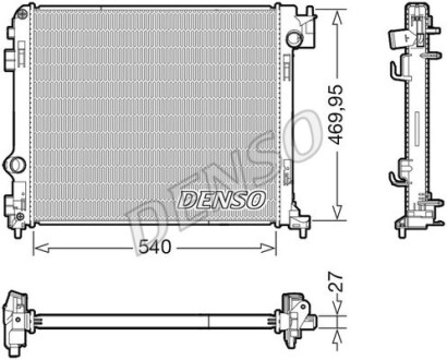 Радіатор NISSAN/RENAULT X-Trail/Koleos "1,6-2,0 "14>> DENSO DRM46065