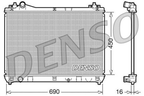 Радіатор двигуна DENSO DRM47016