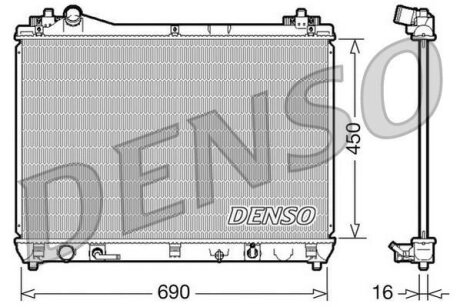 Радіатор двигуна DENSO DRM47017