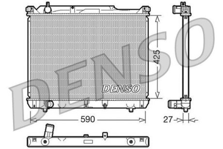 Радіатор двигуна DENSO DRM47019