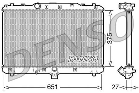 Радіатор двигуна DENSO DRM47022