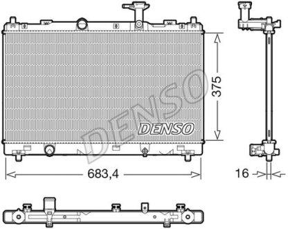 Радиатор охлаждения DENSO DRM47038