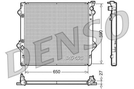 Радіатор двигуна DENSO DRM50047