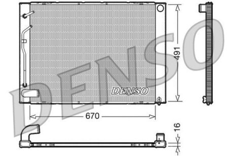 Радіатор двигуна DENSO DRM50054