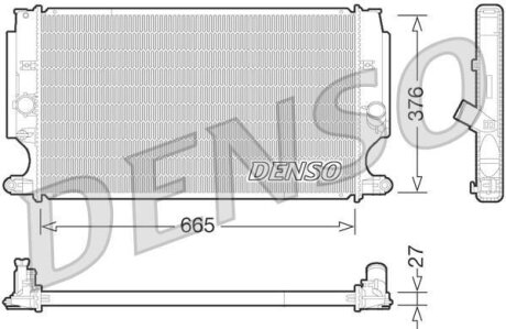 Радіатор двигуна DENSO DRM50072