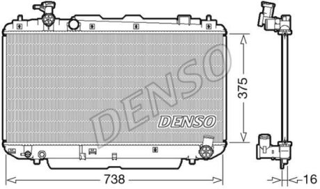 Радіатор двигуна DENSO DRM50083
