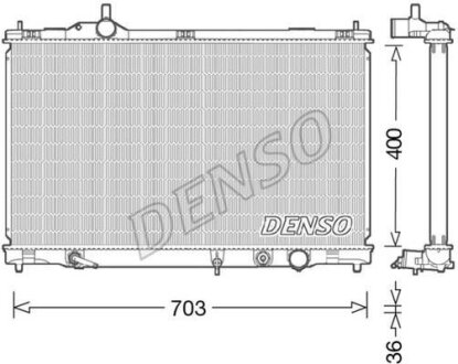 Радіатор двигуна DENSO DRM50095