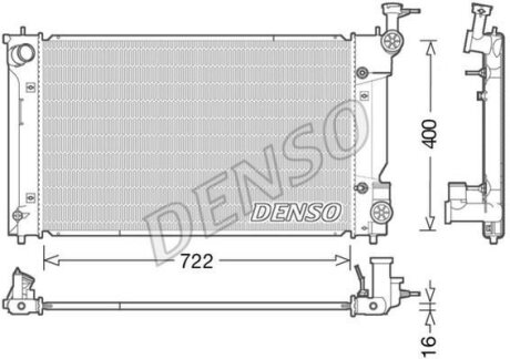 Радіатор двигуна DENSO DRM50098