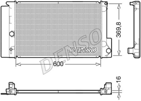 Радіатор двигуна DENSO DRM50126