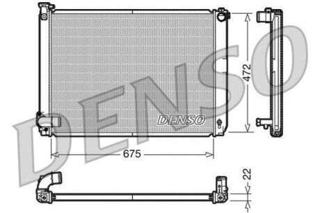 Радіатор двигуна DENSO DRM51005 (фото 1)