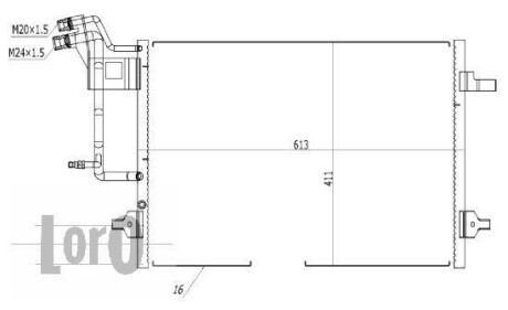 Радиатор кондиционера SKODA Octavia 05- DEPO 003-016-0002