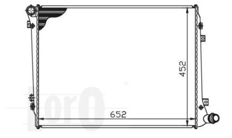 Радиатор охлаждения двигателя Passat/Caddy 1.9/2.0D 04-10 (+AC) (650x439x32) DEPO 003-017-0033