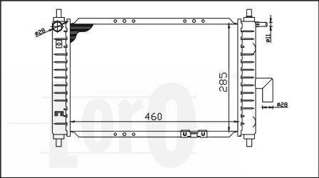 Радиатор охлаждения двигателя MATIZ 2 0.8 MT +-AC 01- DEPO 007-017-0003