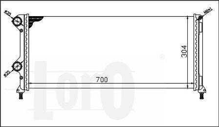 Радиатор води Doblo 1.3-1.9 JTD/MJTD 01- DEPO 016-017-0038