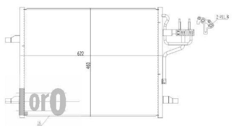 Радиатор кондиционера KUGA (CBV) (08-) 2.0 TDCi DEPO 017-016-0027