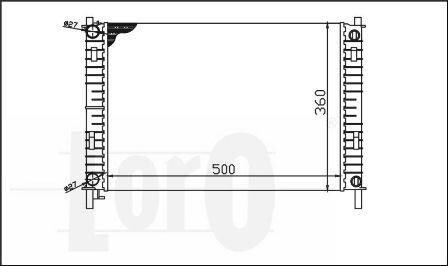 Радиатор води FIESTA 1.3i/1.4TDCi 02-05 MT +/-AC DEPO 017-017-0017