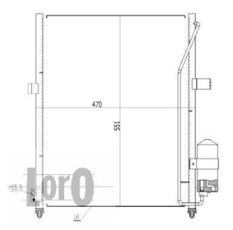 Радіатор кондиціонера L 200(KA/KB) 2.5DID 06- DEPO 033-016-0007