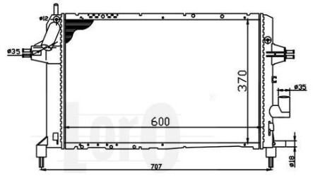 Радиатор охлаждения двигателя ASTRA G/ZAFIRA A 1.7 TD 98- DEPO 037-017-0045