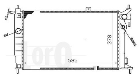 Радиатор охлаждения двигателя ASTRA F 1.4 91- DEPO 037-017-0050