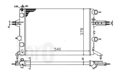 Радиатор охлаждения двигателя ASTRA G 1.2 i 16V 98- DEPO 037-017-0066