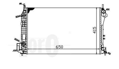 Радиатор охлаждения двигателя SIGNUM/VECTRA C 2.0 16V DTI 02- DEPO 037-017-0081