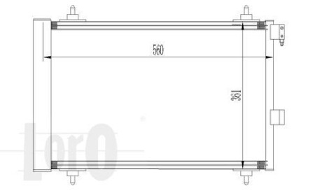 Радиатор кондиционера Citroen C5 II/III/C6/Peugeot 407 1.6-3.0D 04- DEPO 038-016-0015