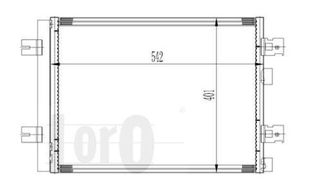 Радиатор кондиционера Logan/Sandero/DUSTER 1.2i/1.5dCi 04- DEPO 042-016-0027