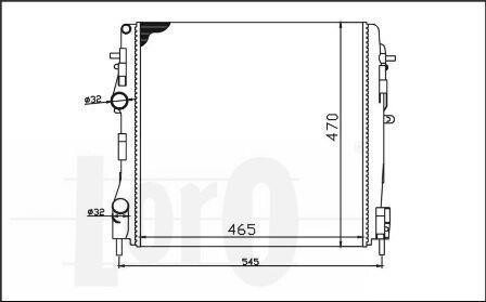 Радиатор охлаждения двигателя KANGOO I (98-) 1.0i 16V DEPO 042-017-0028