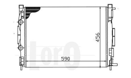 Радіатор охолодження двигуна Megane II/ Scenic II 2.0/1.5D-1.9D 02- DEPO 042-017-0038