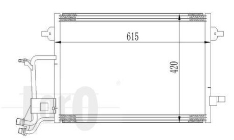 Радиатор кондиционера SKODA Octavia 05- DEPO 053-016-0013