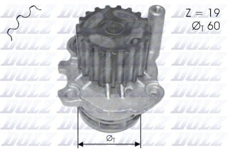 A_Помпа AUDI/SEAT/SKODA/VW A2/Ibiza/Fabia/Lupo "1,2-1,9 "99-09 DOLZ A196