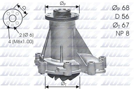 Насос системи охолодження DOLZ M176