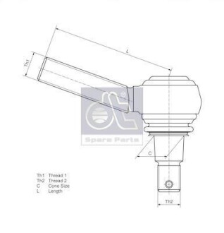 Наконечник рулевой тяги DT 3.63113