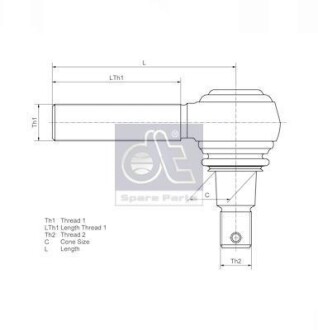 Наконечник рулевой тяги DT 4.61208