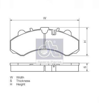 КМП тормозных колодок DT 4.90930