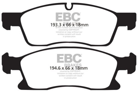 Гальмівні колодки тюнінгові EBC DP41871R (фото 1)