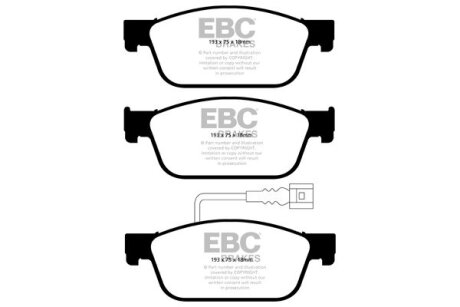 Гальмівні колодки тюнінгові EBC DP42096R