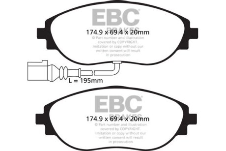 Гальмівні колодки тюнінгові EBC DP42127R