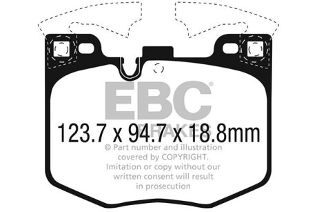 Гальмівні колодки тюнінгові EBC DP42302R