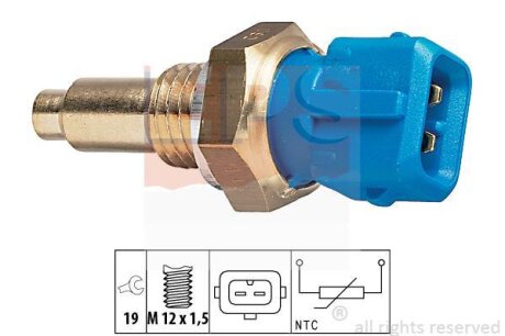 Датчик температури охолоджуючої рідини Iveco Daily II/III 98-/Citroen Jumper 1.9-2.8D 02- (синій) EPS 1.830.143