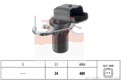 Датчик положення колінвалу Citroen Berlingo 2.0HDi 99- (470 Ом) EPS 1.953.293