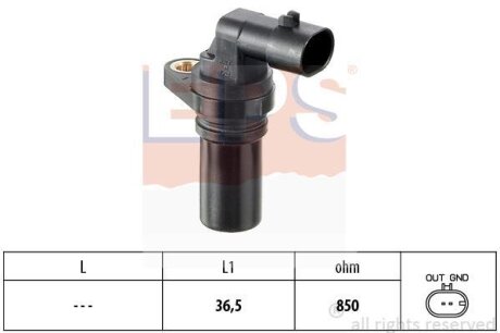 Датчик положення колінвалу Fiat Doblo 1.3D/JTD/Opel Combo 1.3 CDTI 04- EPS 1.953.407