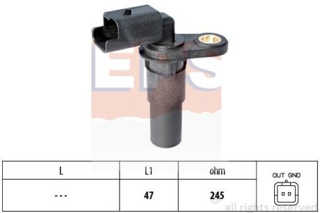 Датчик положення колінвалу Renault Laguna III/Scenic III 1.6 16V 08- EPS 1.953.536