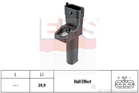 Датчик положення колінвалу MB Sprinter (W906)/Vito (W639) 3.0 CDI (OM642) 06- EPS 1.953.654