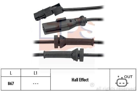 Датчик ABS (задній) Renault Megane II/Scenic II 1.5-2.0 dCi 02- EPS 1.960.053