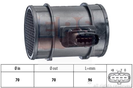 Витратомір повітря Fiat Punto 1.9/Opel Combo 1.3CDTI 16V 05- EPS 1.991.276