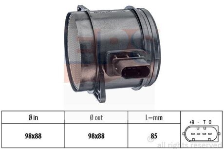 Витратомір повітря BMW 3 (E90)/5 (E60)/X3 (E83)/X5 (E70) 04-13 M57/N47 EPS 1.991.348