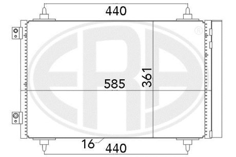 Радиатор кондиционера ERA 667016